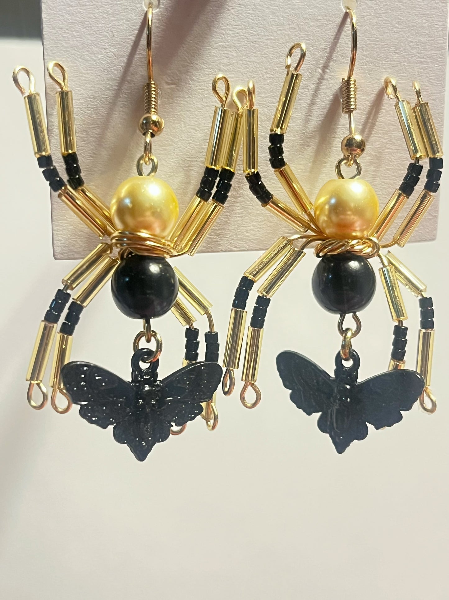 Death's-head Hawkmoth Spider Earrings