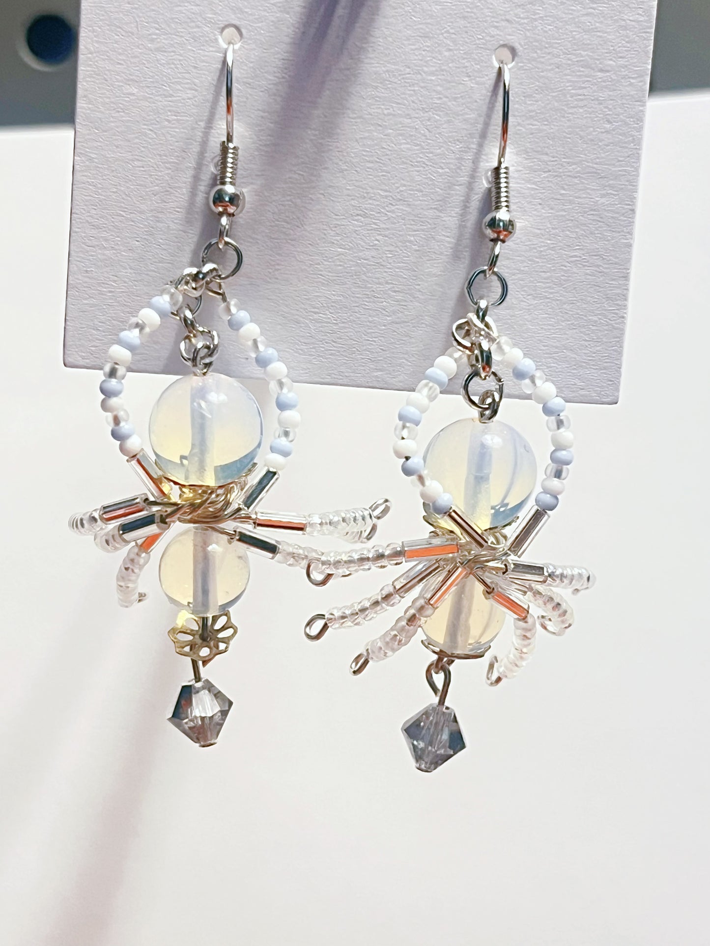 Frost Drop Spider Earrings