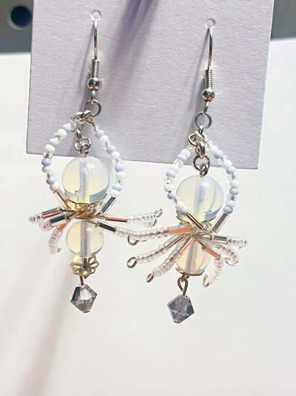 Frost Drop Spider Earrings