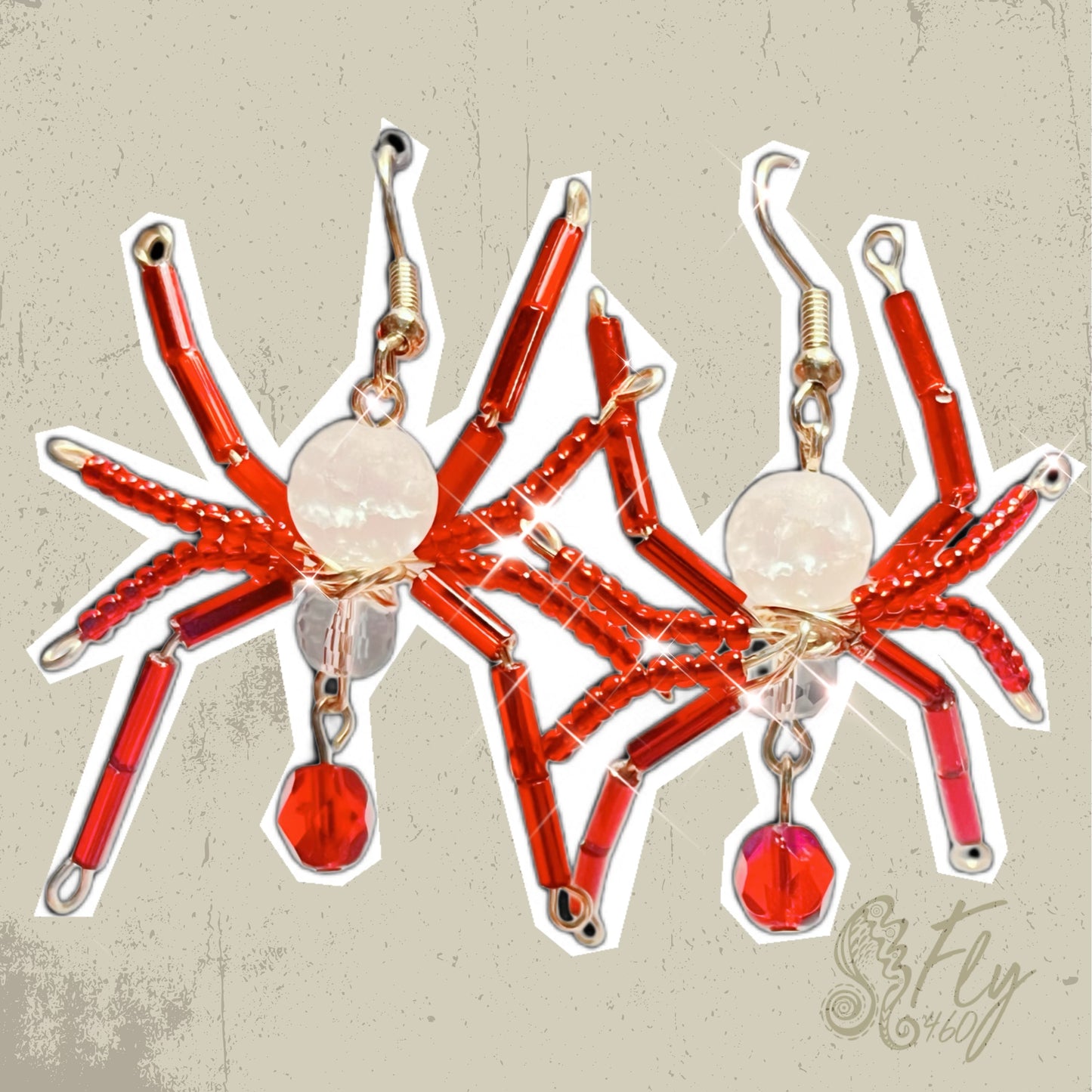 Blood Moon Spider Earrings