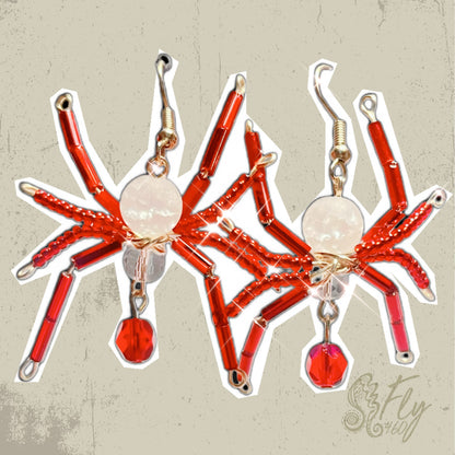 Blood Moon Spider Earrings