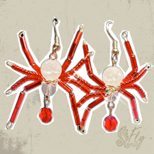 Blood Moon Spider Earrings