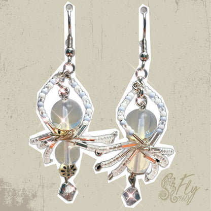 Frost Drop Spider Earrings