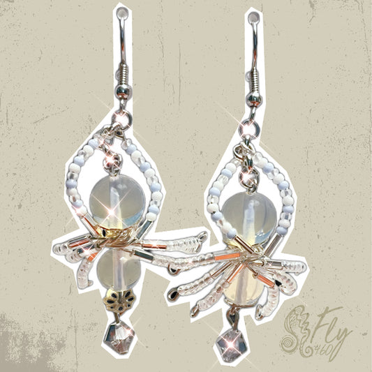 Frost Drop Spider Earrings
