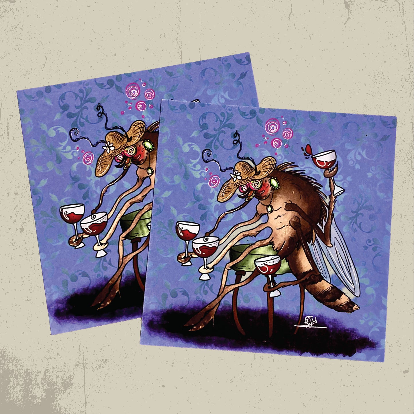 Drunken Mosquito Print