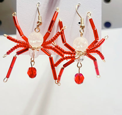 Blood Moon Spider Earrings