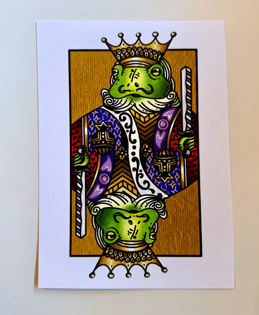 King Frog Card Print