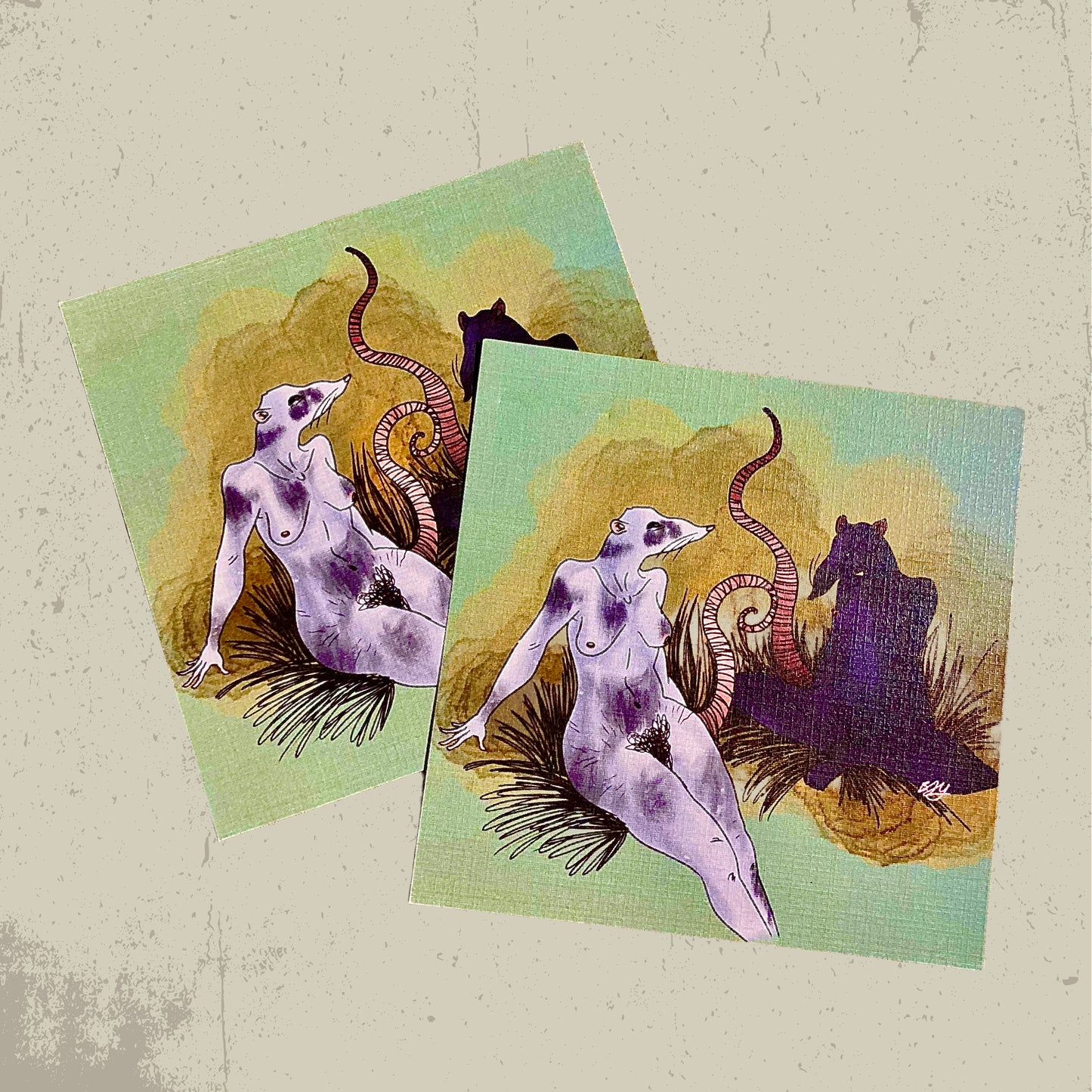 Rat Figures Print